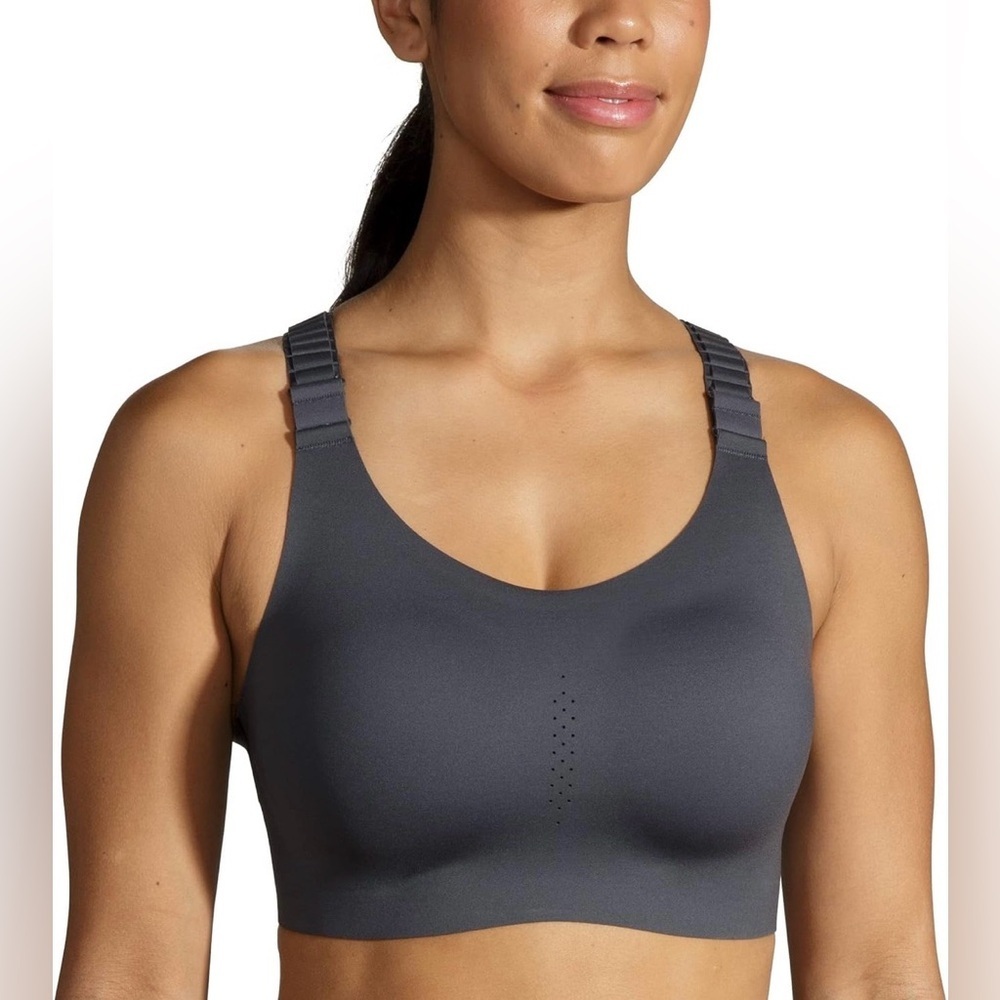 Brooks Run Bra Dare Racerback 2.0 Sports Bra Black Size 44C Adjustable‎